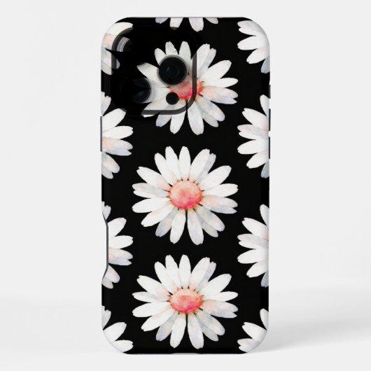 Coque iPhone 16 Pro Max Marguerites à points rouges (Verso)