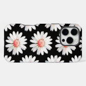 Coque iPhone 16 Pro Max Marguerites à points rouges (Verso Horizontal)