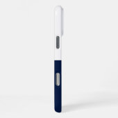 Coque iPhone 16 Pro Max marine bleu et blanc customisé nom initial (Côté droit)