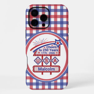 Coque iPhone 16 Pro Max Marquee Rétro USA 250 - Patriotique Personnalisé