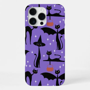 Coque iPhone 16 Pro Max MCM Halloween robe fantaisie minimaliste Chats pou