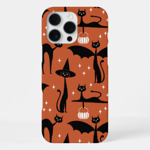 Coque iPhone 16 Pro Max MCM Halloween tenue de fête minimaliste chats oran