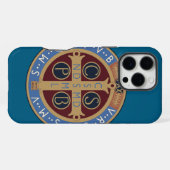 Coque iPhone 16 Pro Max Médaille de saint Benoît (Verso Horizontal)