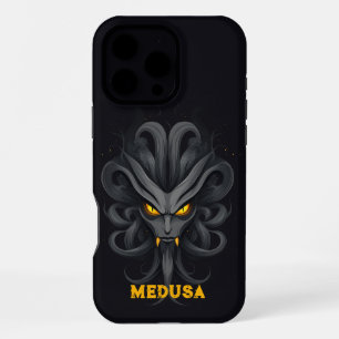 Coque iPhone 16 Pro Max Méduse noire en colère