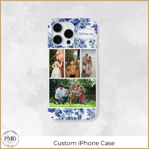 Coque iPhone 16 Pro Max Meilleure Maman Ever Quatre Photo Floral Toile Ble