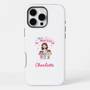 Coque iPhone 16 Pro Max Meilleure maman jamais Sentimental Personnalisé