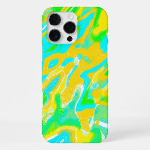 Coque iPhone 16 Pro Max Mélange de peinture liquide à texture de marbre Vi