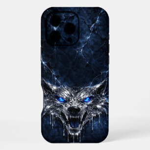 Coque iPhone 16 Pro Max Mercure Loup Bleu Saphir Yeux Glaciaire