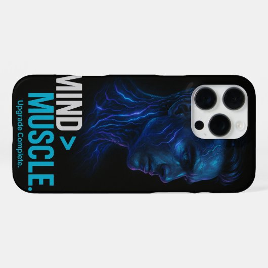 Coque iPhone 16 Pro Max Mind Over Muscle – Upgrade Complete Tech (Verso Horizontal)