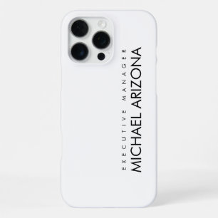 Coque iPhone 16 Pro Max Minimaliste simple noir et blanc moderne