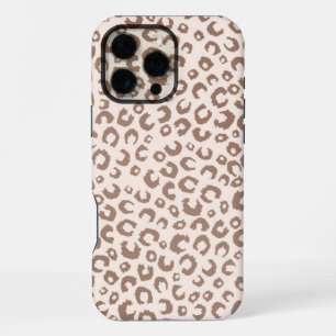 Coque iPhone 16 Pro Max Mocha Mousse et crème Tan Leopard Motif
