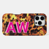Coque iPhone 16 Pro Max Mode Tortue Monogrammée Rose (Verso Horizontal)
