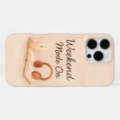 Coque iPhone 16 Pro Max Mode week-end activé (Verso Horizontal)