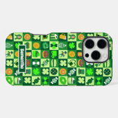 Coque iPhone 16 Pro Max Modèle sans couture d'icônes de la Saint-Patrick (Verso Horizontal)