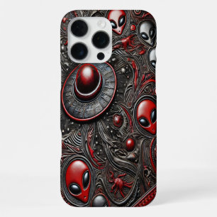 Coque iPhone 16 Pro Max Modèles intrigants de vie extraterrestre et rencon