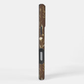 Coque iPhone 16 Pro Max Moder Pattern Wilflowers Brown Background (Côté droit)