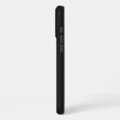 Coque iPhone 16 Pro Max Modern Minimalist Black Executive QR Code Monogram (Côté gauche)