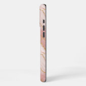Coque iPhone 16 Pro Max Modern Rose Quartz Marble Gold (Côté gauche)