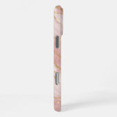 Coque iPhone 16 Pro Max Modern Rose Quartz Marble Gold (Côté droit)
