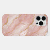 Coque iPhone 16 Pro Max Modern Rose Quartz Marble Gold (Verso Horizontal)