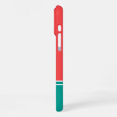 Coque iPhone 16 Pro Max Modern Summer Coral Aquamarine Monogram (Côté gauche)