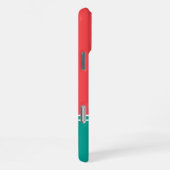 Coque iPhone 16 Pro Max Modern Summer Coral Aquamarine Monogram (Côté droit)