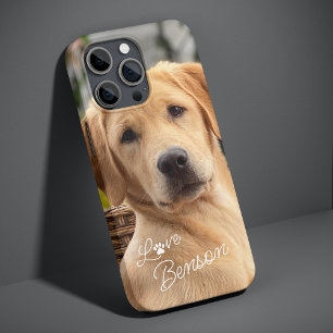 Coque iPhone 16 Pro Max Moderne Image de mon meilleur ami Chien Amour Empr