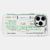 Coque iPhone 16 Pro Max Modifier ce billet d'embarquement de compagnie aér (Verso Horizontal)
