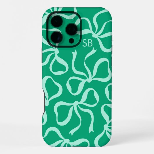 Coque iPhone 16 Pro Max Monogramme Arc-en-Jade (Verso)
