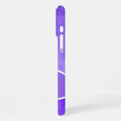 Coque iPhone 16 Pro Max Monogramme bleu violet moderne (Côté gauche)