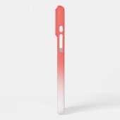 Coque iPhone 16 Pro Max Monogramme Chic Initiale Prénom Corail Ombré (Côté gauche)