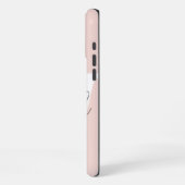Coque iPhone 16 Pro Max Monogramme de nom moderne personnalisé Rose (Côté gauche)