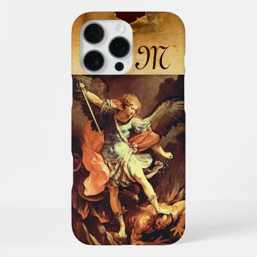 Coque iPhone 16 Pro Max Monogramme de saint Michel Archange (Verso)