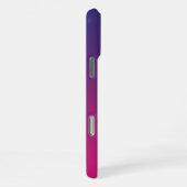 Coque iPhone 16 Pro Max Monogramme de script simple dégradé rose violet mo (Côté droit)