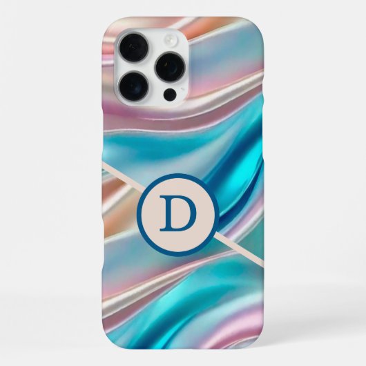 Coque iPhone 16 Pro Max Monogramme de soie de luxe (Verso)