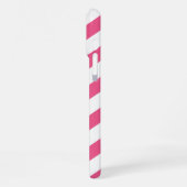 Coque iPhone 16 Pro Max Monogramme Diagonale rose (Côté gauche)
