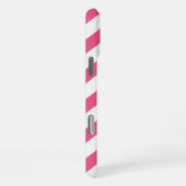 Coque iPhone 16 Pro Max Monogramme Diagonale rose (Côté droit)
