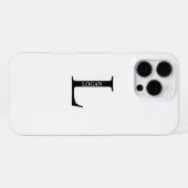 Coque iPhone 16 Pro Max Monogramme et nom personnalisés (Verso Horizontal)