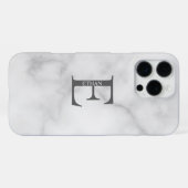 Coque iPhone 16 Pro Max Monogramme et nom personnalisés (Verso Horizontal)