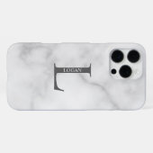 Coque iPhone 16 Pro Max Monogramme et nom personnalisés (Verso Horizontal)