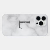 Coque iPhone 16 Pro Max Monogramme et nom personnalisés (Verso Horizontal)