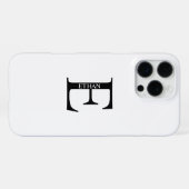 Coque iPhone 16 Pro Max Monogramme et nom personnalisés (Verso Horizontal)