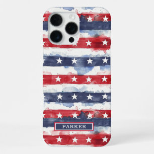 Coque iPhone 16 Pro Max Monogramme étoiles et bandes