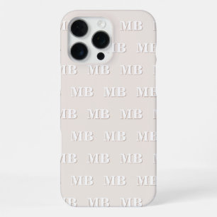 Coque iPhone 16 Pro Max Monogramme initial minimaliste de Motif moderne be