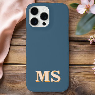 Coque iPhone 16 Pro Max Monogramme initial minimaliste moderne