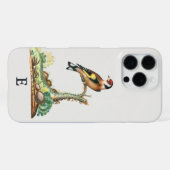 Coque iPhone 16 Pro Max Monogramme Initial Personnalisé de Chardonneret Do (Verso Horizontal)