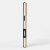 Coque iPhone 16 Pro Max Monogramme Moderne Camel Rayé Nom de la Mariée (Côté droit)