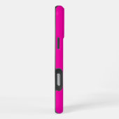 Coque iPhone 16 Pro Max Monogramme moderne rose noir écriture script (Côté droit)