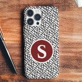 Coque iPhone 16 Pro Max Monogramme noir et blanc 