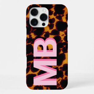 Coque iPhone 16 Pro Max Monogramme Tortoiseshell moderne